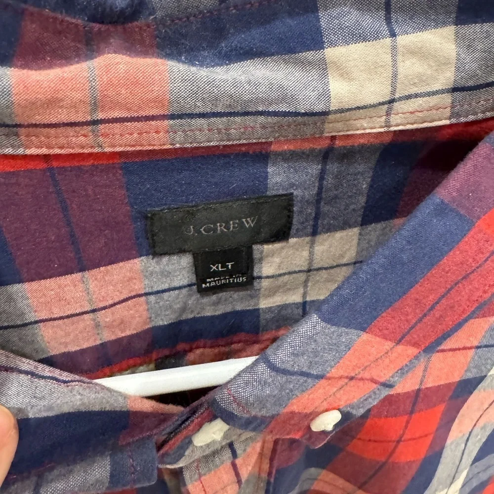 J. Crew Red and Blue Plaid Casual Shirt